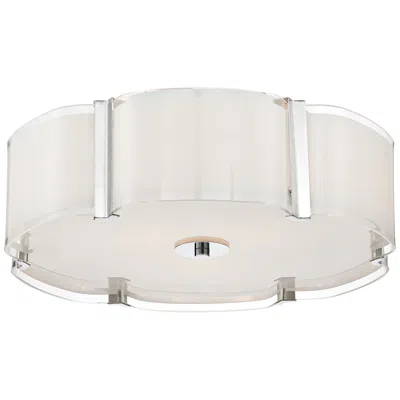 Possini Euro Design Flair 16 3/4" Wide Chrome Ceiling Light