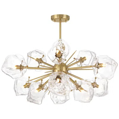 Possini Euro Design Klara 30" Soft Gold 12-light Led Modern Sputnik Semi-flush