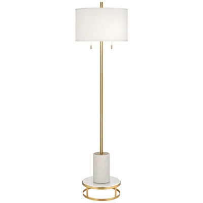 Possini Euro Design Possii Euro Milan 69 1/2" Marble And Gold Modern Floor Lamp With Riser
