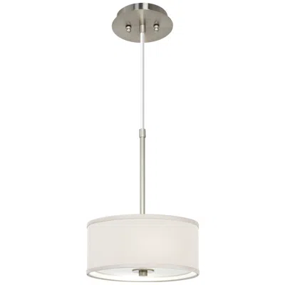 Possini Euro Design Possini Euro 10 1/4" Wide  Cream Textured Faux Silk Shade Mini Pendant