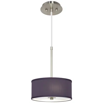 Possini Euro Design Possini Euro 10 1/4" Wide Faux Silk Eggplant Purple Shade Mini Pendant