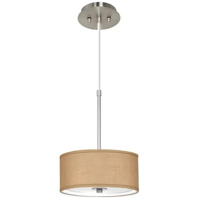 Possini Euro Design Possini Euro 10 1/4" Wide Woven Burlap Shade Mini Pendant