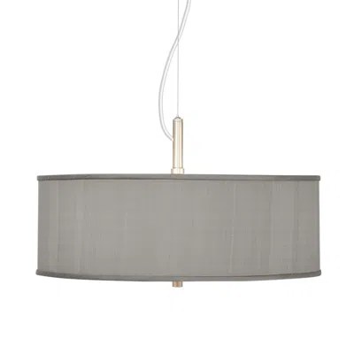 Possini Euro Design Possini Euro 20" Wide Gray Faux Silk Modern Pendant Chandelier