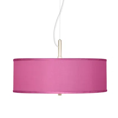 Possini Euro Design Possini Euro 20" Wide Pink Orchid Faux Silk Pendant Chandelier