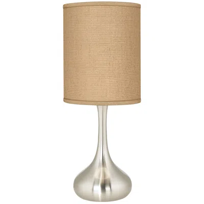 Possini Euro Design Possini Euro 23 1/2" Modern Droplet Table Lamp With Burlap Shade