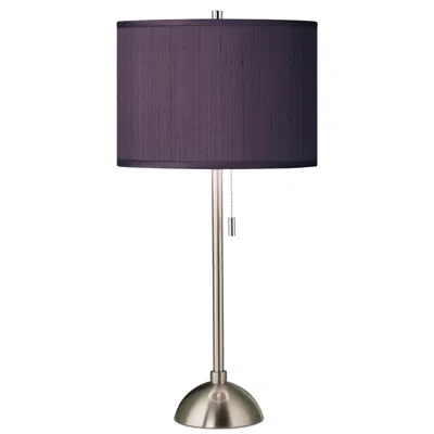 Possini Euro Design Possini Euro 28" Eggplant Purple And Nickel Modern Table Lamp