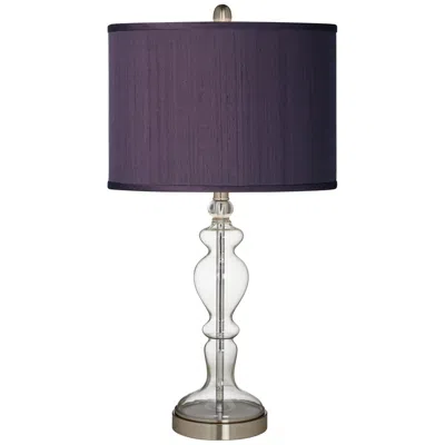 Possini Euro Design Possini Euro 28" Eggplant Purple Apothecary Clear Glass Table Lamp