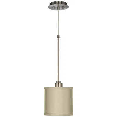 Possini Euro Design Possini Euro 7" Wide Sesame Faux Silk Shade Modern Mini-pendant Light