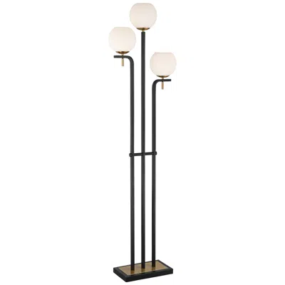 Possini Euro Design Possini Euro Acadia 71" Black And Warm Gold 3-light Floor Lamp
