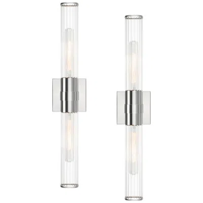 Possini Euro Design Possini Euro Adeline 24 1/4"w Polished Nickel Bath Light Set Of 2