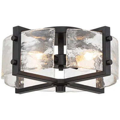 Possini Euro Design Possini Euro Adri 16 3/4" Wide Water Glass Rustic Ceiling Light