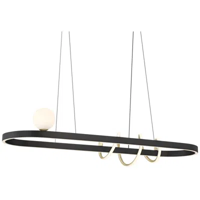 Possini Euro Design Possini Euro Allen 39 1/4" Gold And Matte Black Led Island Pendant