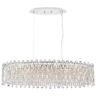 Possini Euro Design Possini Euro Alyssa 36 1/2" Wide Crystal Led Oval Pendant Chandelier