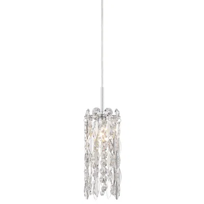 Possini Euro Design Possini Euro Alyssa 4" Wide Chrome And Crystal Led Mini Pendant Light