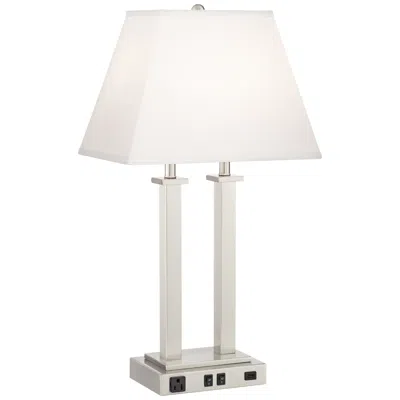 Possini Euro Design Possini Euro Amity 26" High Desk Lamp With Usb Port And Outlet