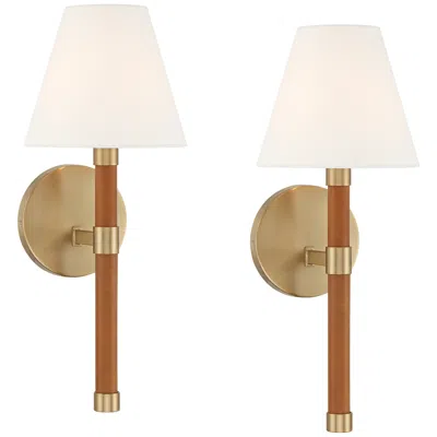 Possini Euro Design Possini Euro Aniline 17 1/2"h Soft Gold Wall Sconce Set Of 2