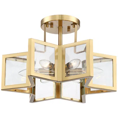 Possini Euro Design Possini Euro Antares 16" Warm Antique Brass 6-light Ceiling Light
