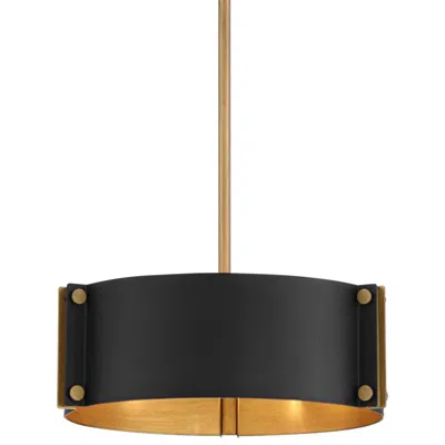 Possini Euro Design Possini Euro Arabela 14" Wide Matte Black And Gold 3-light Pendant