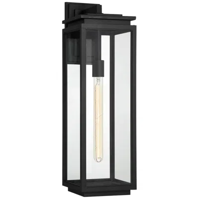 Possini Euro Design Possini Euro Atkins 24" High Die Cast Matte Black Outdoor Wall Light