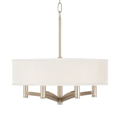 Possini Euro Design Possini Euro Ava 20" Wide Cream Textured 6-light Nickel Chandelier
