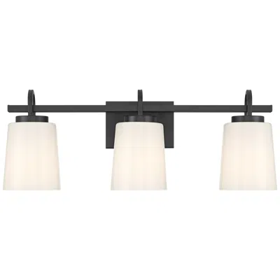 Possini Euro Design Possini Euro Barnes 24" Wide Black 3-light Bath Light