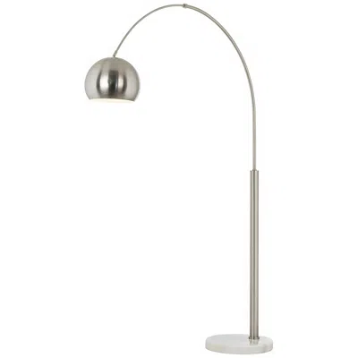 Possini Euro Design Possini Euro Basque 77 1/2" Nickel Finish Modern Arc Floor Lamp In Silver