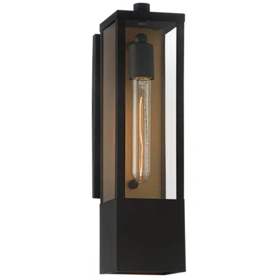 Possini Euro Design Possini Euro Berk 16" High Black And Gold Box Outdoor Wall Light