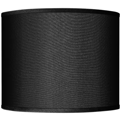 Possini Euro Design Possini Euro Black Faux Silk Drum Lamp Shade 14x14x11 (spider)