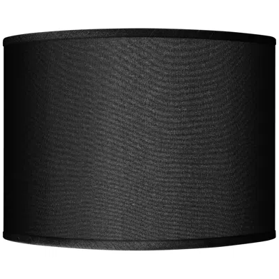 Possini Euro Design Possini Euro Black Faux Silk Drum Lamp Shade 15.5x15.5x11 (spider)