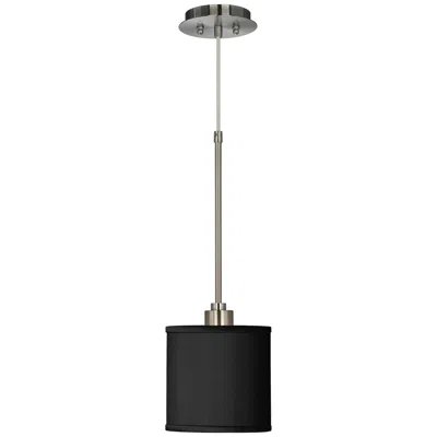 Possini Euro Design Possini Euro Black Faux Silk Shade 7" Wide Mini Pendant Light