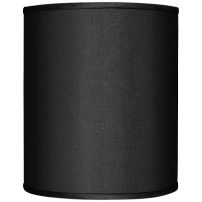Possini Euro Design Possini Euro Black Faux Silk Tall Drum Lamp Shade 10x10x12 (spider)