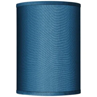 Possini Euro Design Possini Euro Blue Faux Silk Cylinder Lamp Shade 8x8x11 (spider)