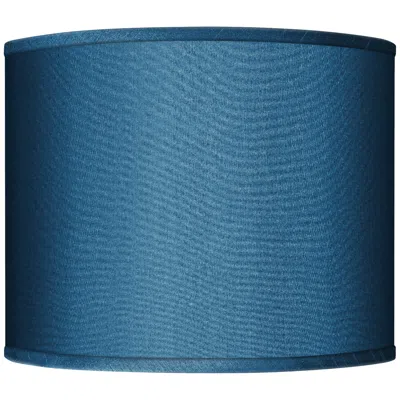 Possini Euro Design Possini Euro Blue Faux Silk Drum Lamp Shade 14x14x11 (spider)
