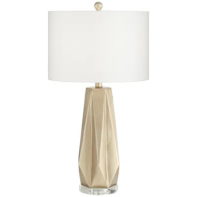 Possini Euro Design Possini Euro Bravo 28" Modern Champagne Gold Geometric Table Lamp