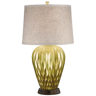 Possini Euro Design Possini Euro Buckhead Bronze 28" Table Lamp With Usb Workstation Base