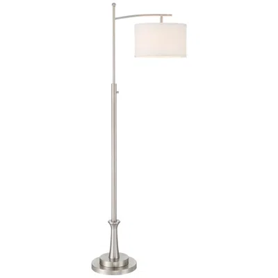Possini Euro Design Possini Euro Burbank 64" Brushed Nickel Downbridge Floor Lamp