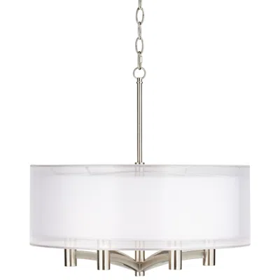 Possini Euro Design Possini Euro Caliari 22" Wide Brushed Nickel 6-light Drum Pendant