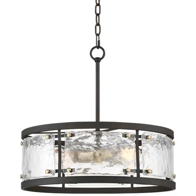 Possini Euro Design Possini Euro Campanelli 19" Wide Bronze And Brass Drum Pendant Light