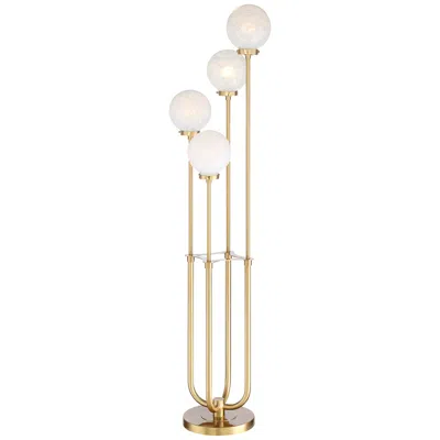 Possini Euro Design Possini Euro Candida 68 1/2" Glass And Warm Gold 4-light Floor Lamp