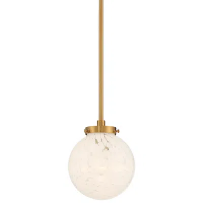 Possini Euro Design Possini Euro Candide 7" Wide Gold And Crackle Glass Globe Mini-pendant