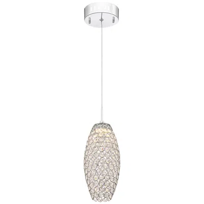 Possini Euro Design Possini Euro Carlier 5 1/4"w Chrome Led Crystal Mini Pendant