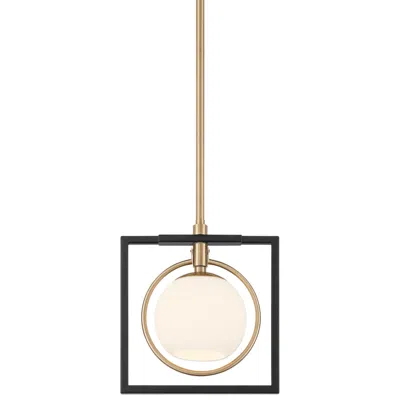 Possini Euro Design Possini Euro Carlyn 10 1/2" Wide Black And Gold Mini Pendant