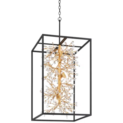 Possini Euro Design Possini Euro Carrine 20" Wide Modern Black And Gold 6-light Pendant