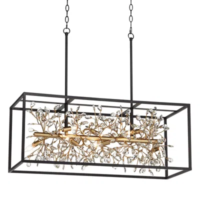 Possini Euro Design Possini Euro Carrine 38 1/2" Wide Black Gold Kitchen Island Pendant