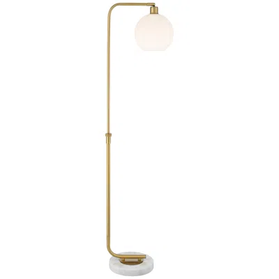 Possini Euro Design Possini Euro Casaba Adjustable Height Marble Base Chairside Arc Floor Lamp