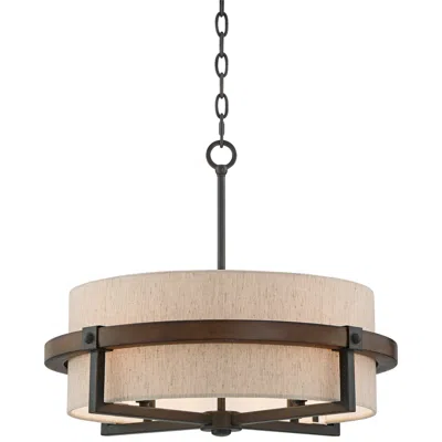 Possini Euro Design Possini Euro Castille 22" Wide Bronze Rustic Modern Pendant Light