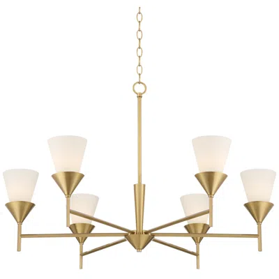 Possini Euro Design Possini Euro Caulfield 36" Wide Gold 6-light Chandelier