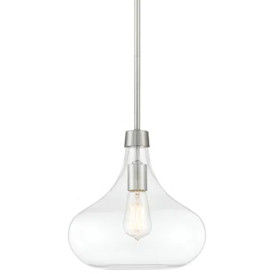 Possini Euro Design Possini Euro Cecil 11" Wide Glass And Nickel Modern Mini Pendant