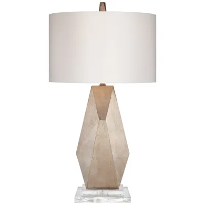 Possini Euro Design Possini Euro Champagne Gold Modern Geometric Table Lamp With Acrylic Riser In Multi