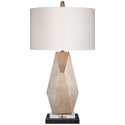 Possini Euro Design Possini Euro Champagne Gold Table Lamp With Black Marble Riser In Brown